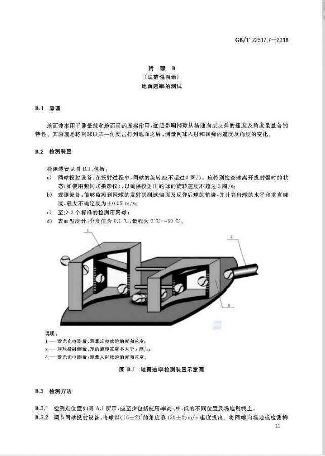 GBT 22517.7-2018体育场地使用要求及检验方法 第7部分：网球场地